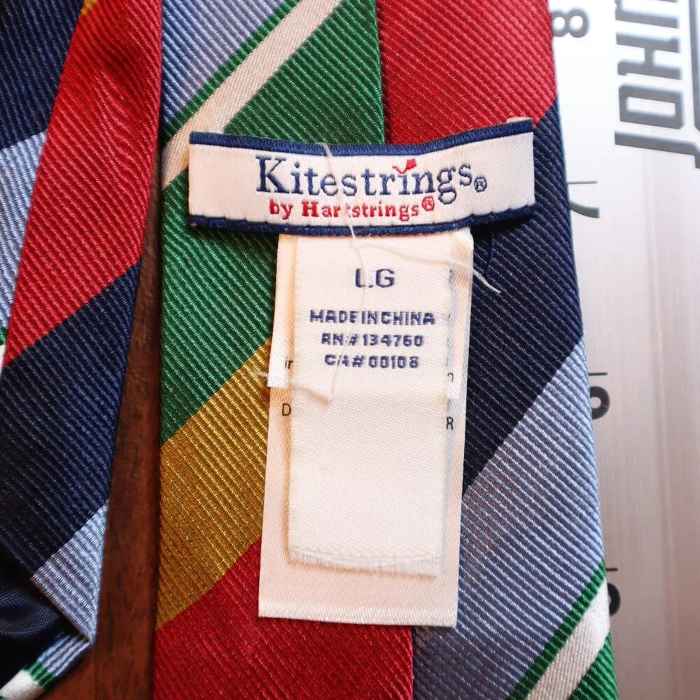 Kitestrings Boys Pull-On Zipper Tie – Multicolor Stripe – Size L